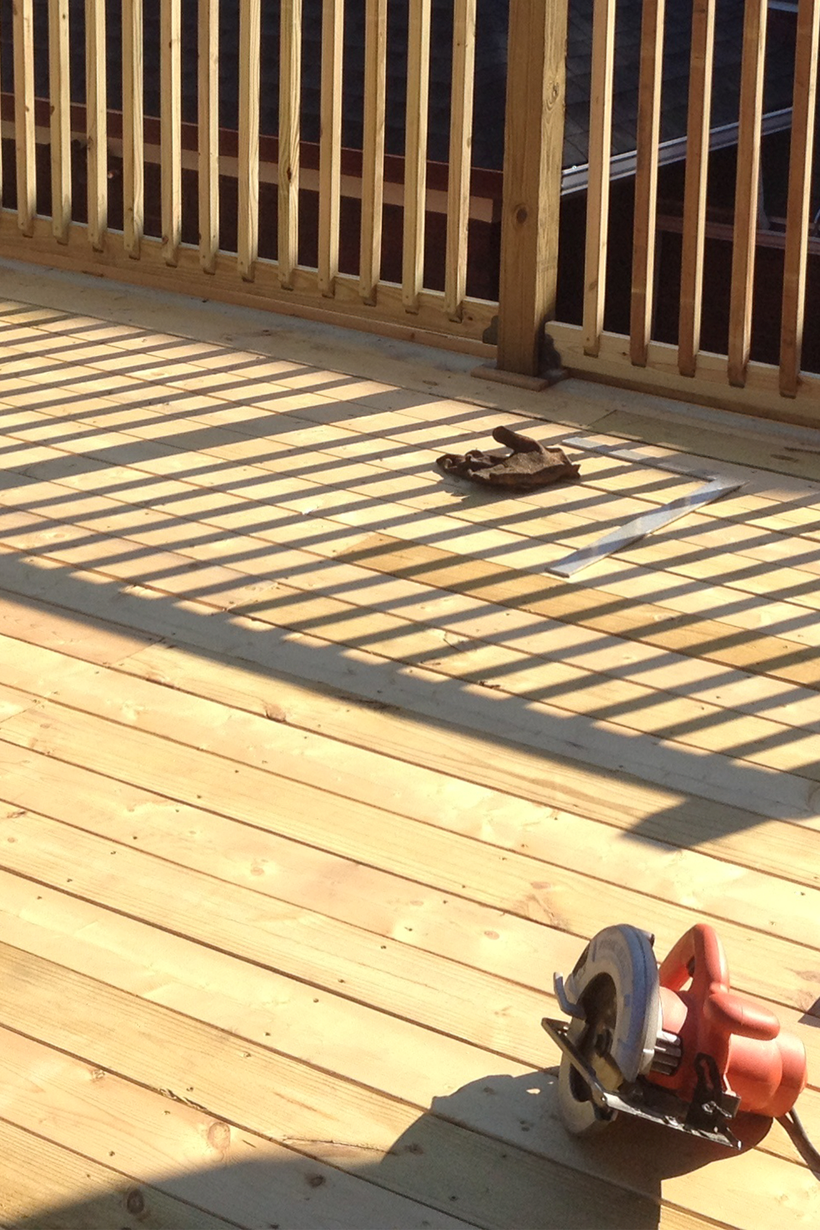 Deck under construction